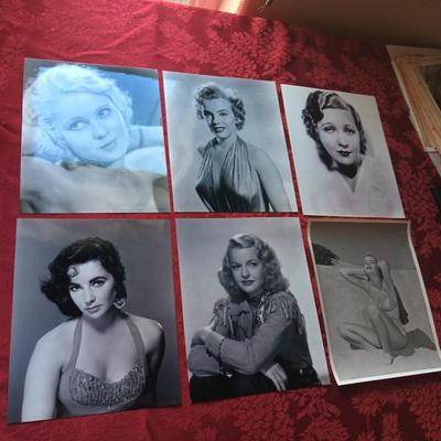 SIX 8 X 10 PROMOTIONAL PHOTOS INCLUDING ELIZABETH TAYLOR