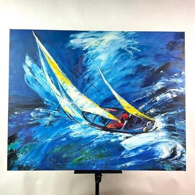 Sale Photo Thumbnail #1477: Measures: 41.5" wide x 32.75" high- canvas