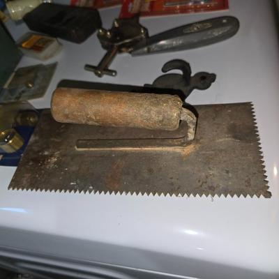 Large Lot of Vintage Tools, Hardware, and Mogul Metal Case