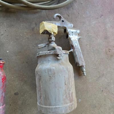 2 Vintage Paint Spray Guns with Air Hose