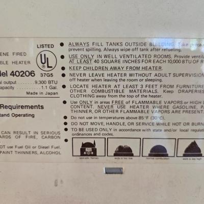 Vintage Sears Kerosene Heater – Model 40206, 9,300 BTU