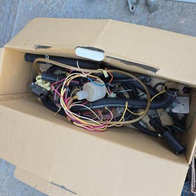 Large Mixed Lot of Vintage Auto Parts, Wiring, and Hardware