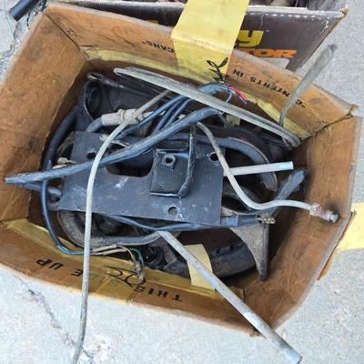 Large Mixed Lot of Vintage Auto Parts, Wiring, and Hardware