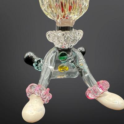 Art Glass Clown Figurine with Top Hat