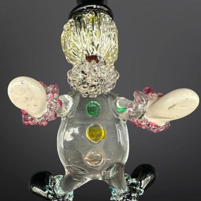 Art Glass Clown Figurine with Top Hat