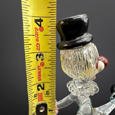 Art Glass Clown Figurine with Top Hat