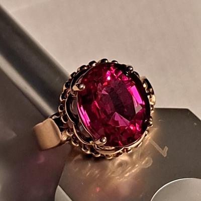 Lab grown Pink Sapphire Ring