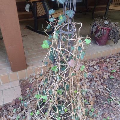 Outdoor Plant in Ceramic Planter Pot and Topiary Centerpiece Choice A