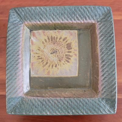 Square Ceramic Floral Serving Dish (D-EL)