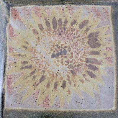 Square Ceramic Floral Serving Dish (D-EL)