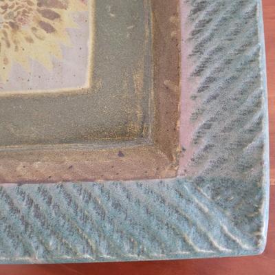 Square Ceramic Floral Serving Dish (D-EL)