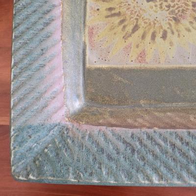 Square Ceramic Floral Serving Dish (D-EL)