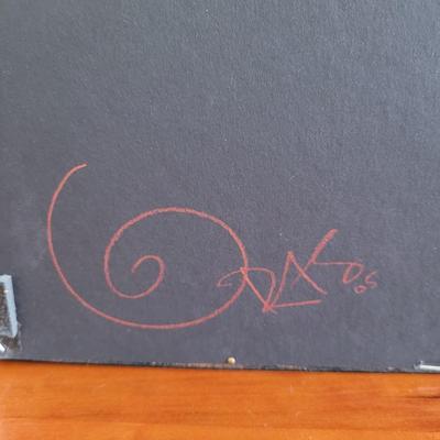 Ceramic Sculpture in Wooden Shadowbox (LE-EL)