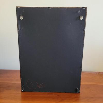 Ceramic Sculpture in Wooden Shadowbox (LE-EL)