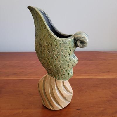 Ceramic Sculpture in Wooden Shadowbox (LE-EL)