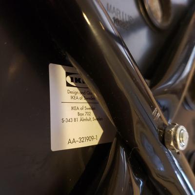 Four IKEA Black Plastic/Metal Stools (D-KD)