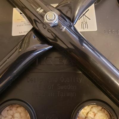 Four IKEA Black Plastic/Metal Stools (D-KD)