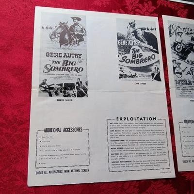 2 GENE AUTRY MULE TRAIN PUBLICATIONS AND 14 X 11 PROMO PHOTOS