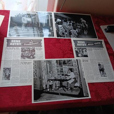 2 GENE AUTRY MULE TRAIN PUBLICATIONS AND 14 X 11 PROMO PHOTOS