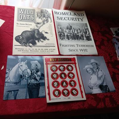 ROY ROGERS CORRAL CAP COLLECTION & 8 X 10 PHOTOS PLUS 2 POSTERS