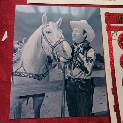 ROY ROGERS CORRAL CAP COLLECTION & 8 X 10 PHOTOS PLUS 2 POSTERS
