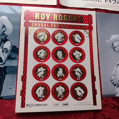 ROY ROGERS CORRAL CAP COLLECTION & 8 X 10 PHOTOS PLUS 2 POSTERS
