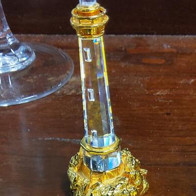Sale Photo Thumbnail #40: Beautiful 3" Swarovski crystal lighthouse figurine. Available for inspection during regular business hours, ask for Kelly or Anne