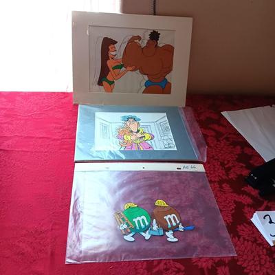 ANIMATION ART AND M & M's ARTWORK