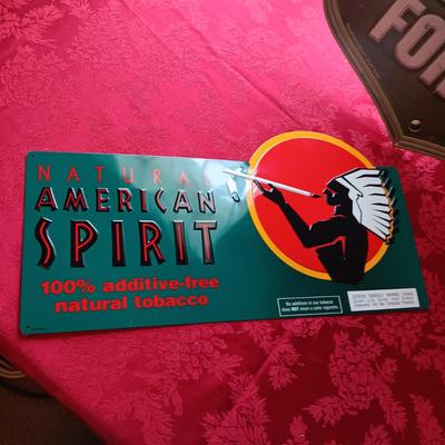 TIN SIGNS WITH RAISED LETTERING