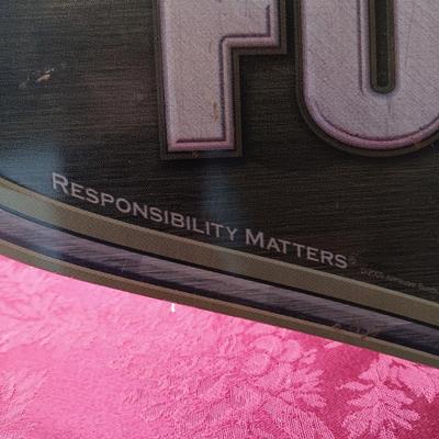 TIN SIGNS WITH RAISED LETTERING