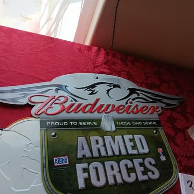 TIN SIGNS WITH RAISED LETTERING