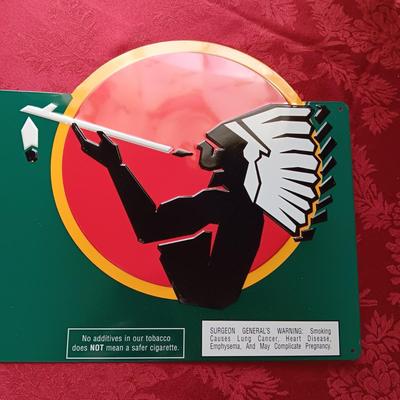 TIN SIGNS WITH RAISED LETTERING
