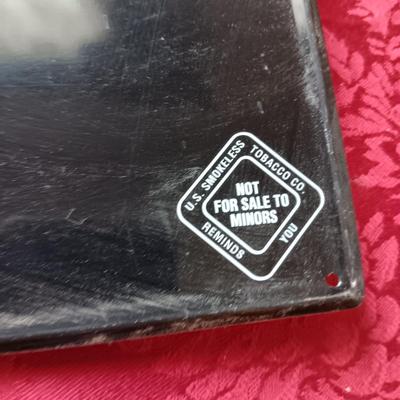 TIN SIGNS WITH RAISED LETTERING