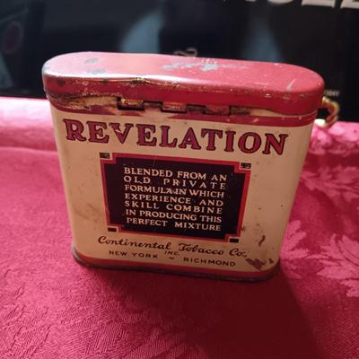 TIN TOBACCO CONTAINERS AND TIN SIGN