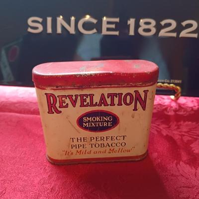 TIN TOBACCO CONTAINERS AND TIN SIGN
