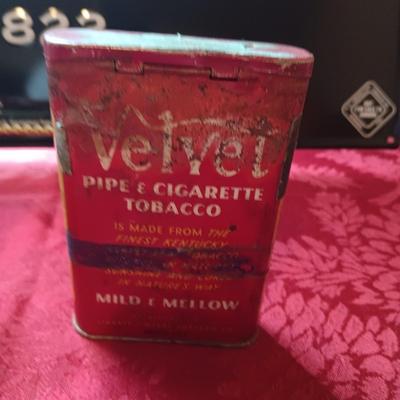 TIN TOBACCO CONTAINERS AND TIN SIGN