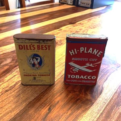 2 VERY OLD TOBACCO TINS