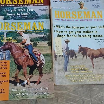 Lot of Vintage Horseman: The Magazine of Western Riding – 1960 -70s Issues