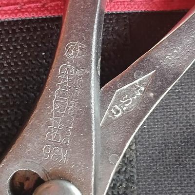 Craftsman 13-Inch Large Mouth Tool Bag -Magnetic protractor, pliers and Craftsman molding cutters