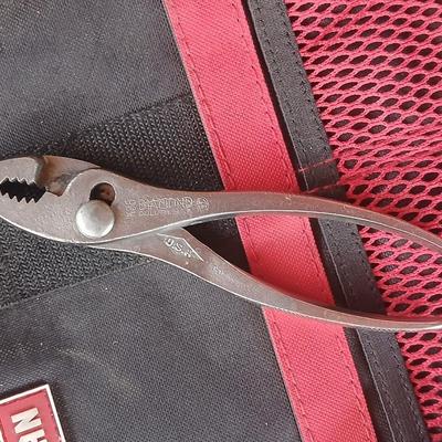 Craftsman 13-Inch Large Mouth Tool Bag -Magnetic protractor, pliers and Craftsman molding cutters