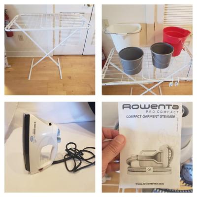 Rowenta Portable Steamer, Wire Drying Rack & B&D Iron (D-KD)
