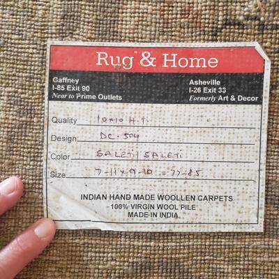 8' x 10' 100% Wool Handmade Indian Area Rug (D-KD)