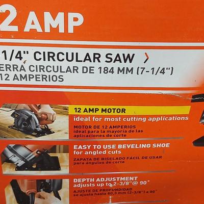 Black & Decker 12-Amp 7-1/4" Circular Saw with Box