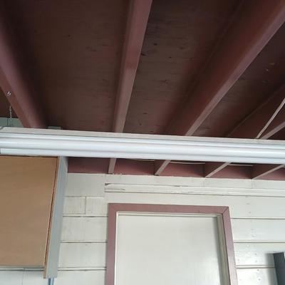 Pair of Hanging Fluorescent Shop Lights – Dual Tube Fixtures