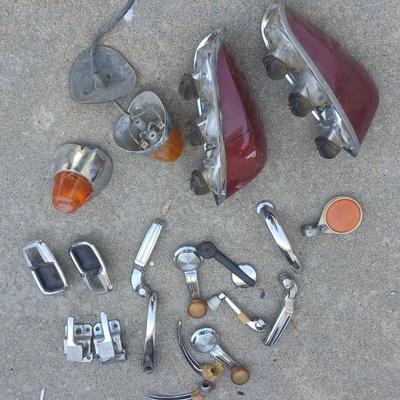 Lot of Vintage Automotive Parts – Lights, Handles, Latches & Trim