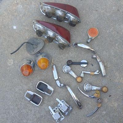 Lot of Vintage Automotive Parts – Lights, Handles, Latches & Trim