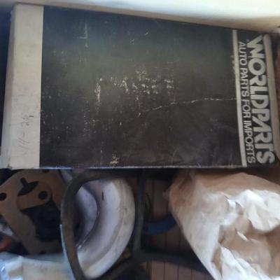 Drawers full of unknown car parts, wiring, exhaust, tubing, vintage speedometers and MUCH more