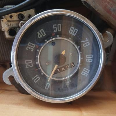 Drawers full of unknown car parts, wiring, exhaust, tubing, vintage speedometers and MUCH more