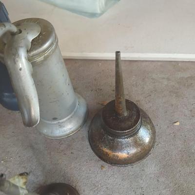 Lot of 5 Vintage Oil Cans – Assorted Styles & Size