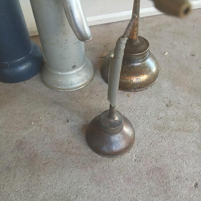 Lot of 5 Vintage Oil Cans – Assorted Styles & Size